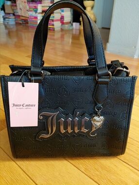 Juicy Couture Black Liquorice Upgrade U Mini Tote New